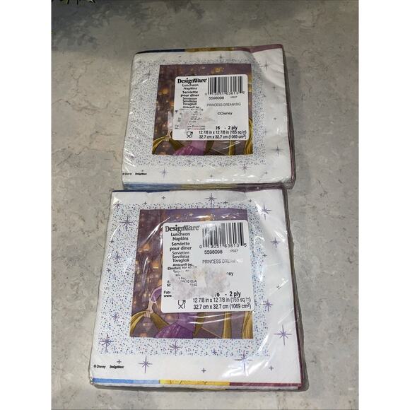 Disney Princess Birthday Party "Princess Dream Big" Luncheon Napkins Two-16 ct. - Picture 2 of 4